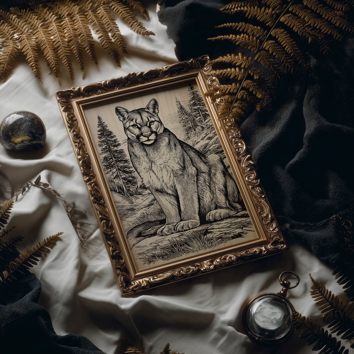 A Mountain Lion's Quiet Vigil