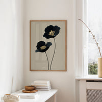 Midnight Blooms with Golden Hearts