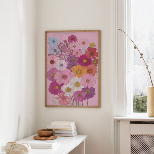 Blush Garden: A Symphony of Pressed Petals