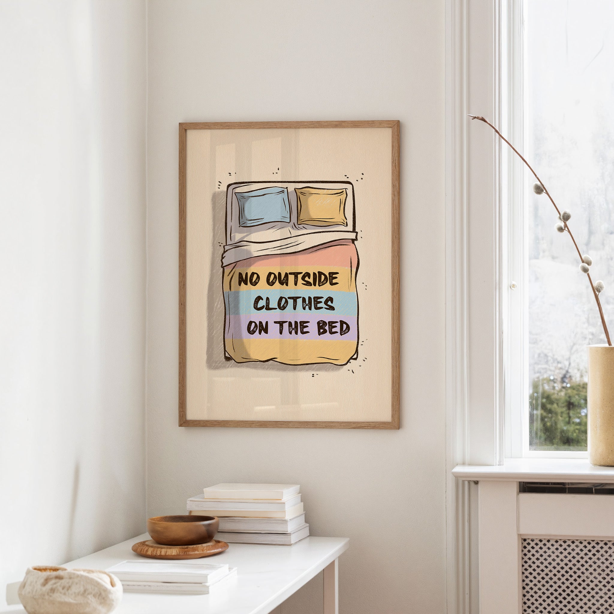 Bedroom Rules in Pastel Stripes