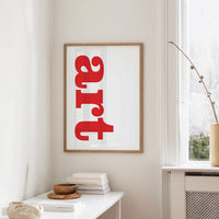 Art Crimson Typography: Vertical Declarations