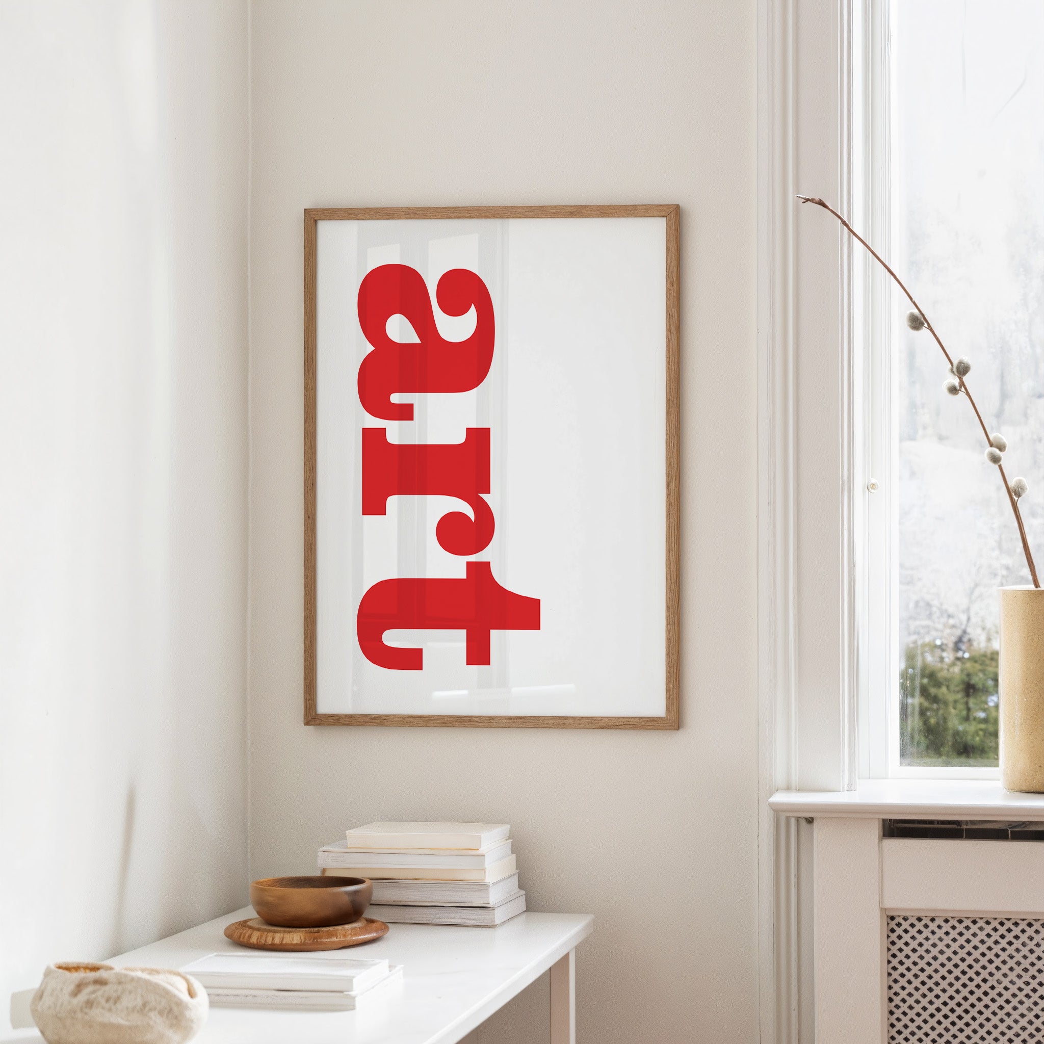 Art Crimson Typography: Vertical Declarations
