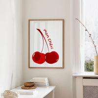 Crimson Duo: Typography in Fruit