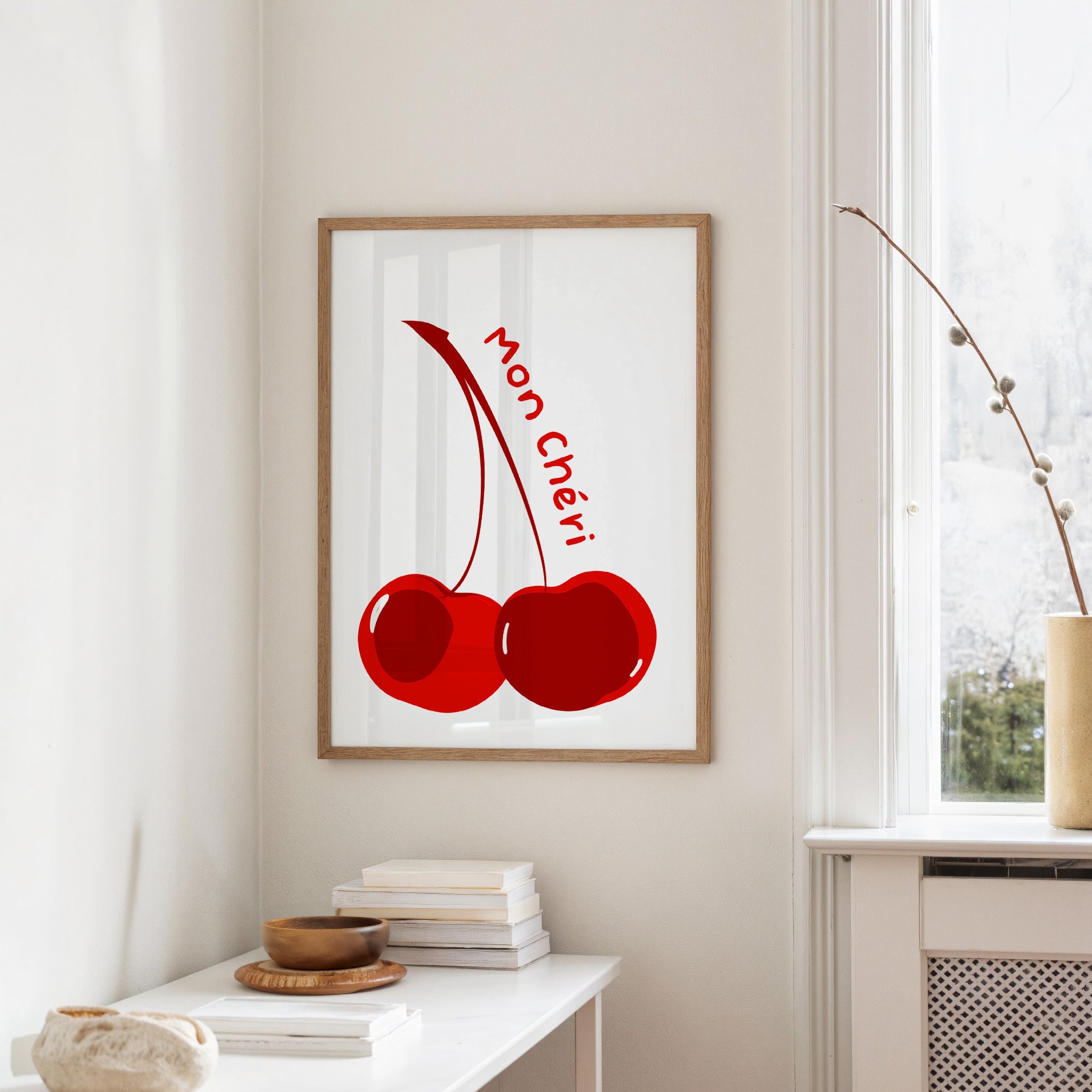 Crimson Duo: Typography in Fruit