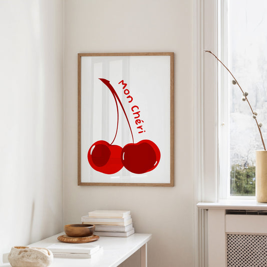 Crimson Duo: Typography in Fruit
