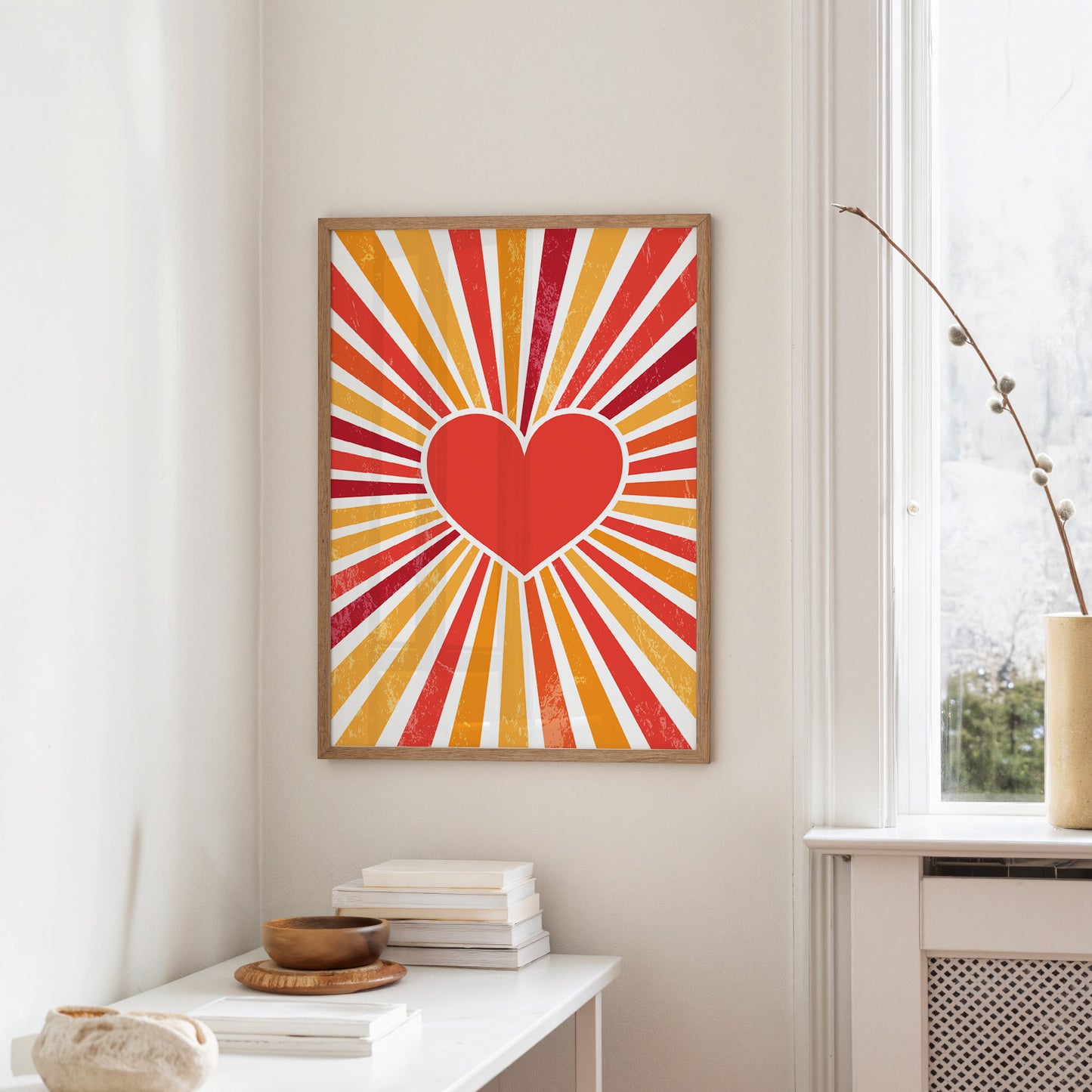 Radiant Heart's Retro Sunburst