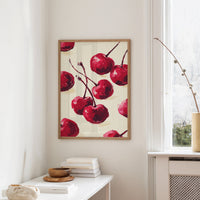 Crimson Harvest: Cherries in Bold Brushstrokes