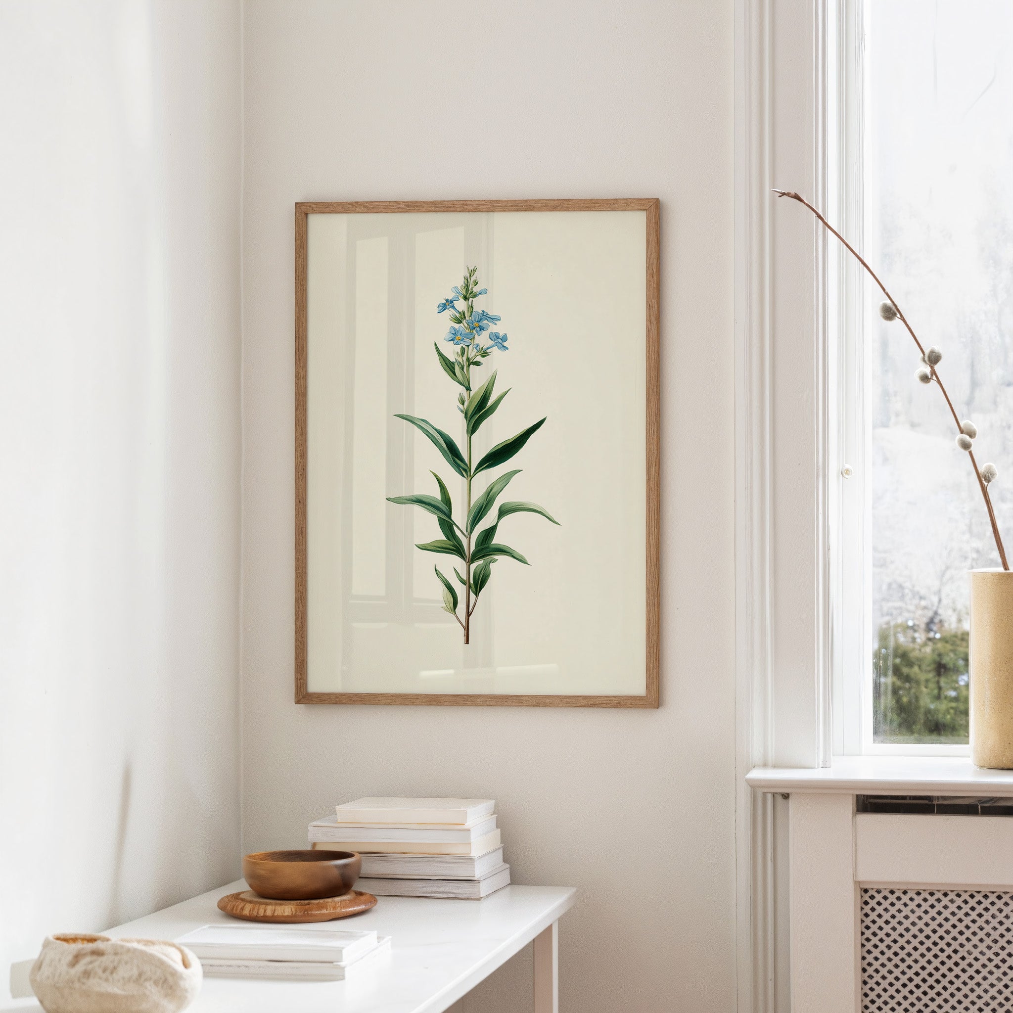 Azure Elegance: Botanical Study of Forget-Me-Not