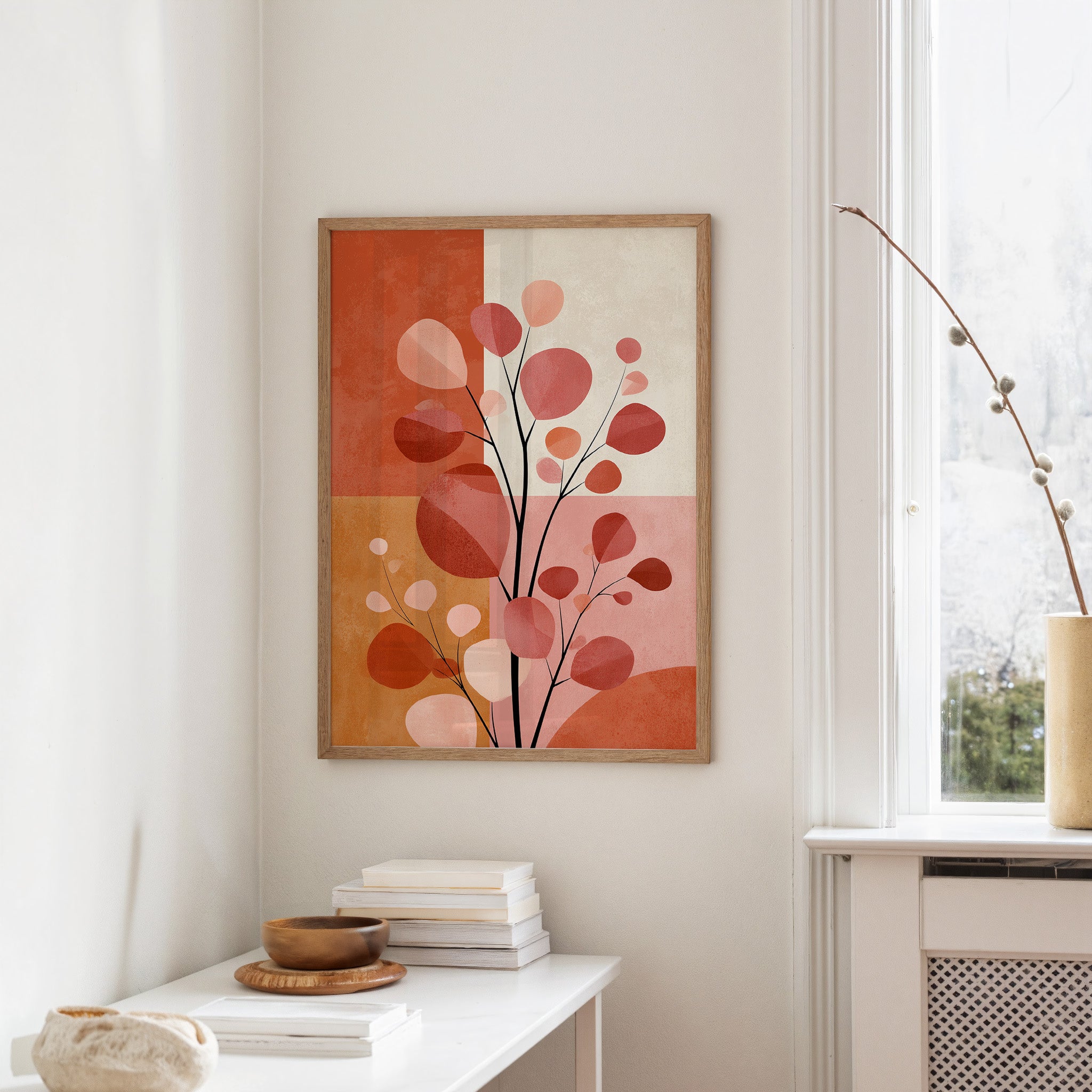 Branches Bloom In Coral Geometry