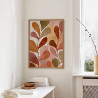 Terracotta Leaves Reach Toward Warmth