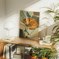 Orange Tabby Curls Into Afternoon