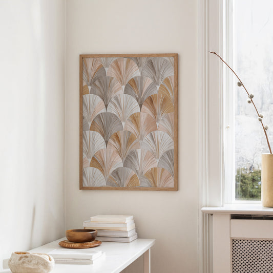 Gilded Feathers Rise In Symmetry