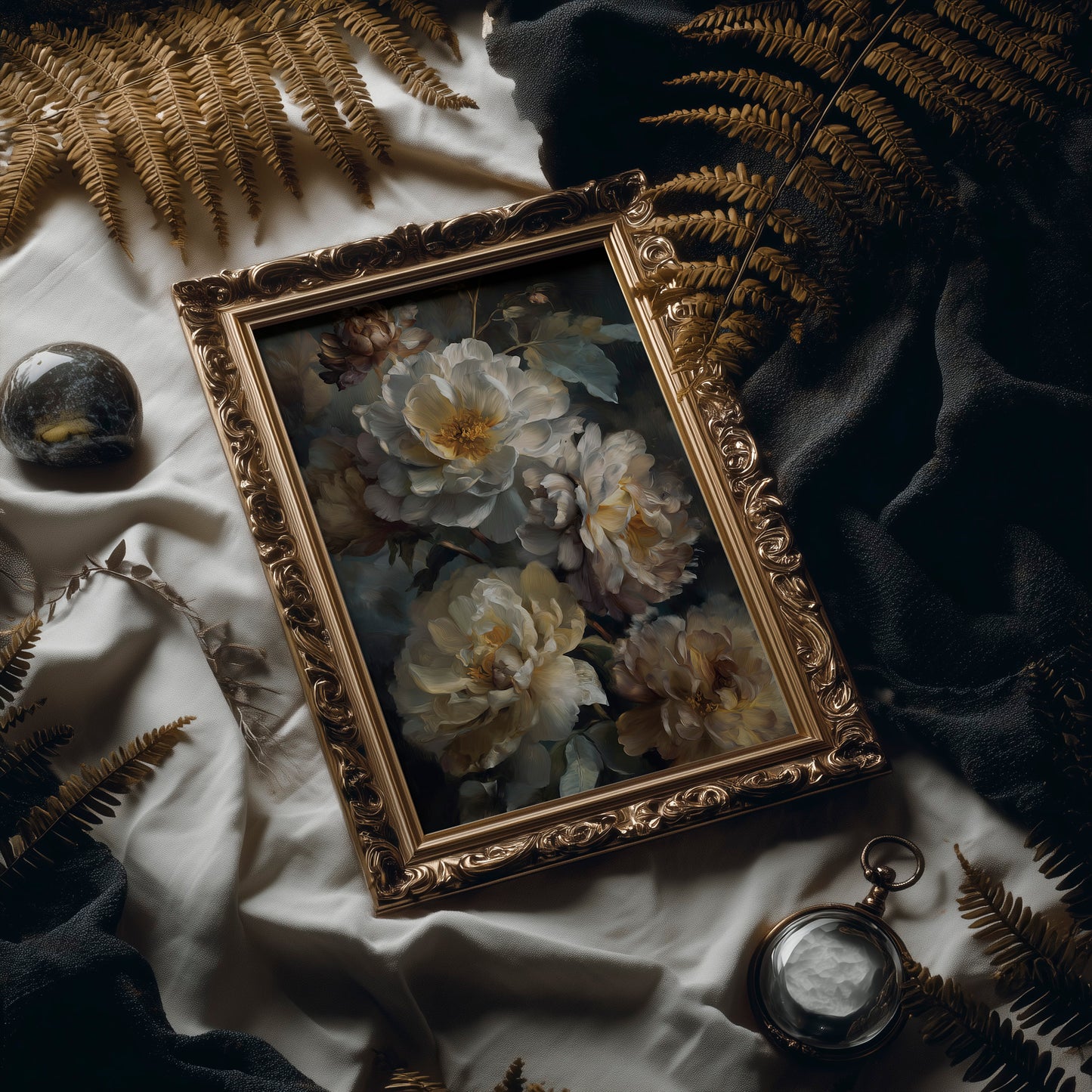 Ivory Petals Hold Golden Secrets