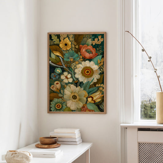 Garden Blooms In Jeweled Harmony