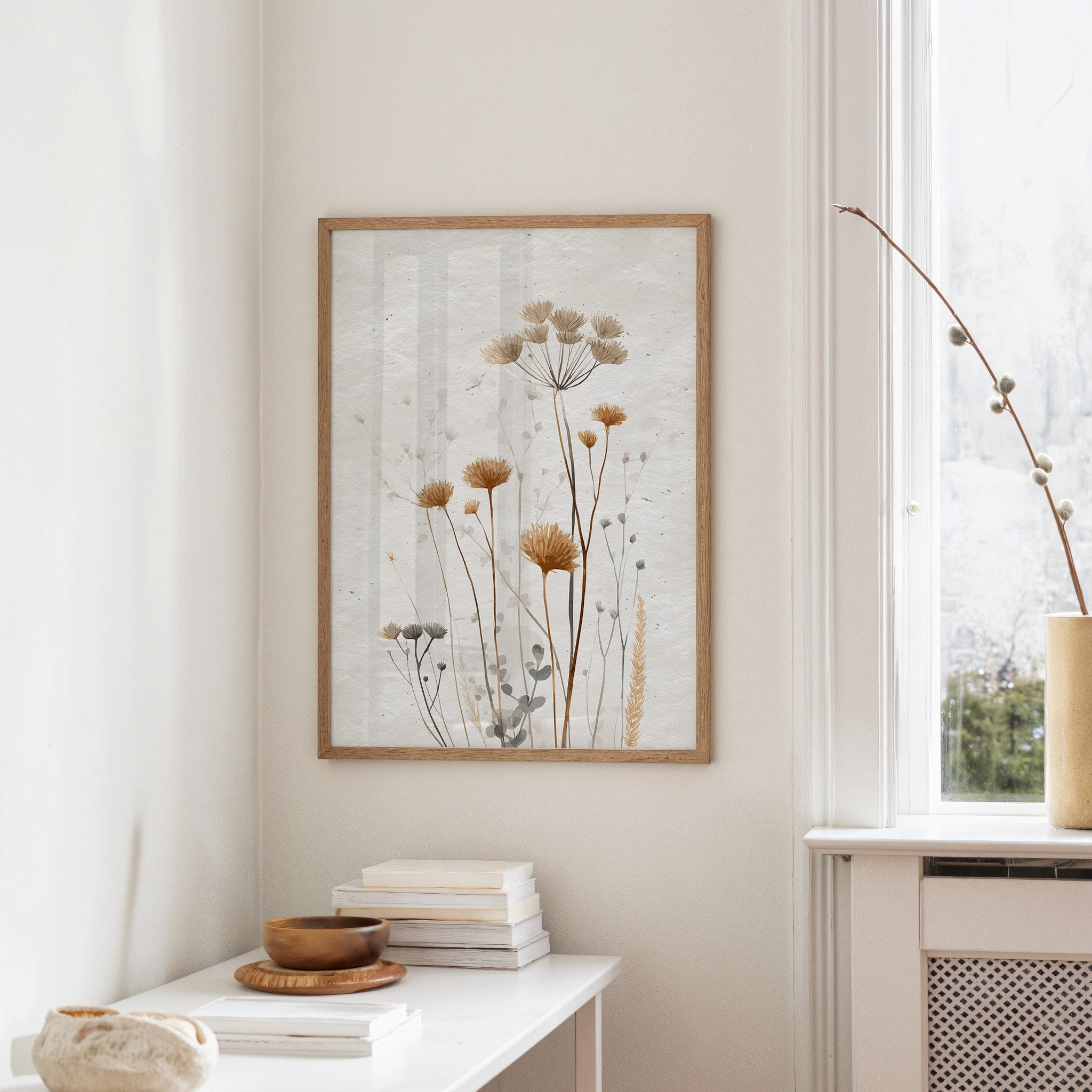 Dried Meadow Blooms Hold November Light