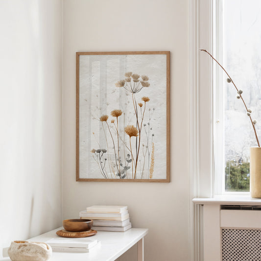 Dried Meadow Blooms Hold November Light