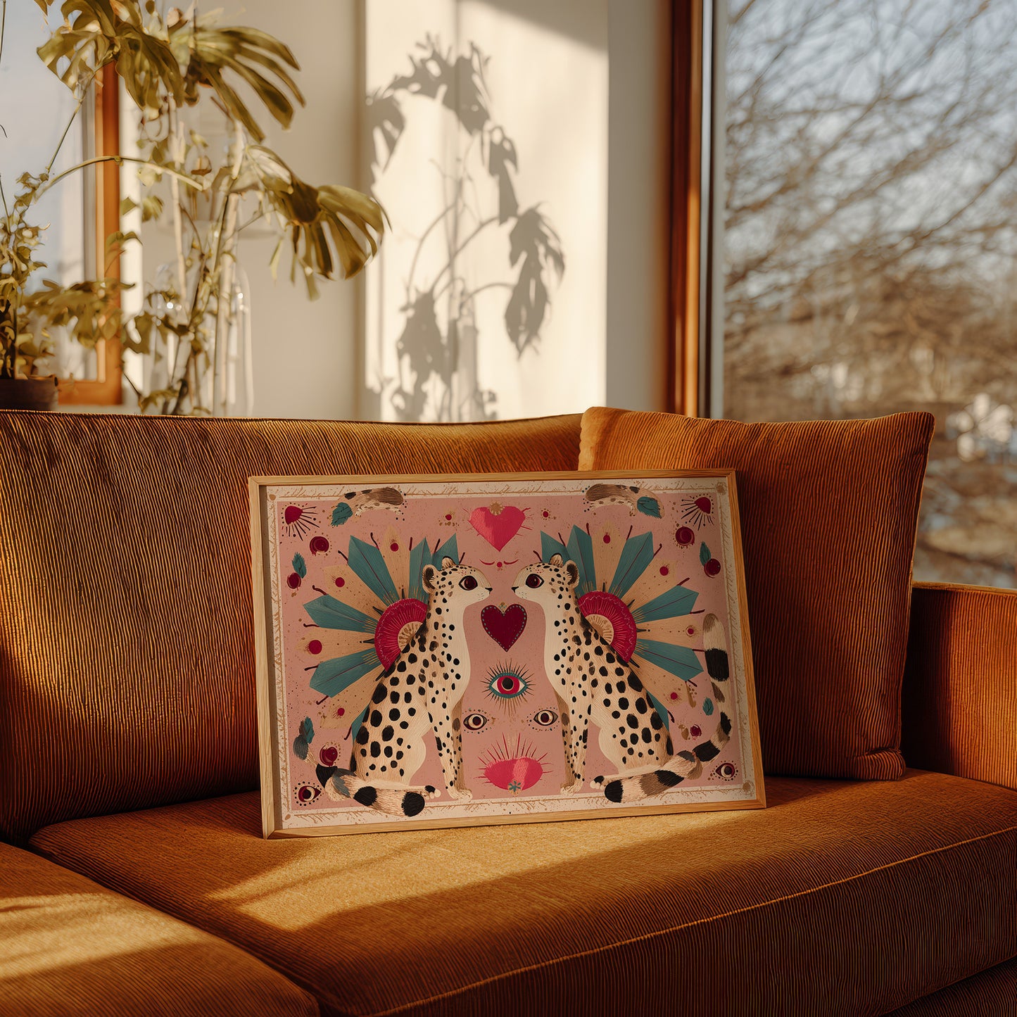 Twin Leopards Share One Heart