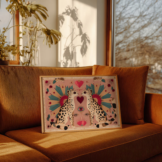 Twin Leopards Share One Heart