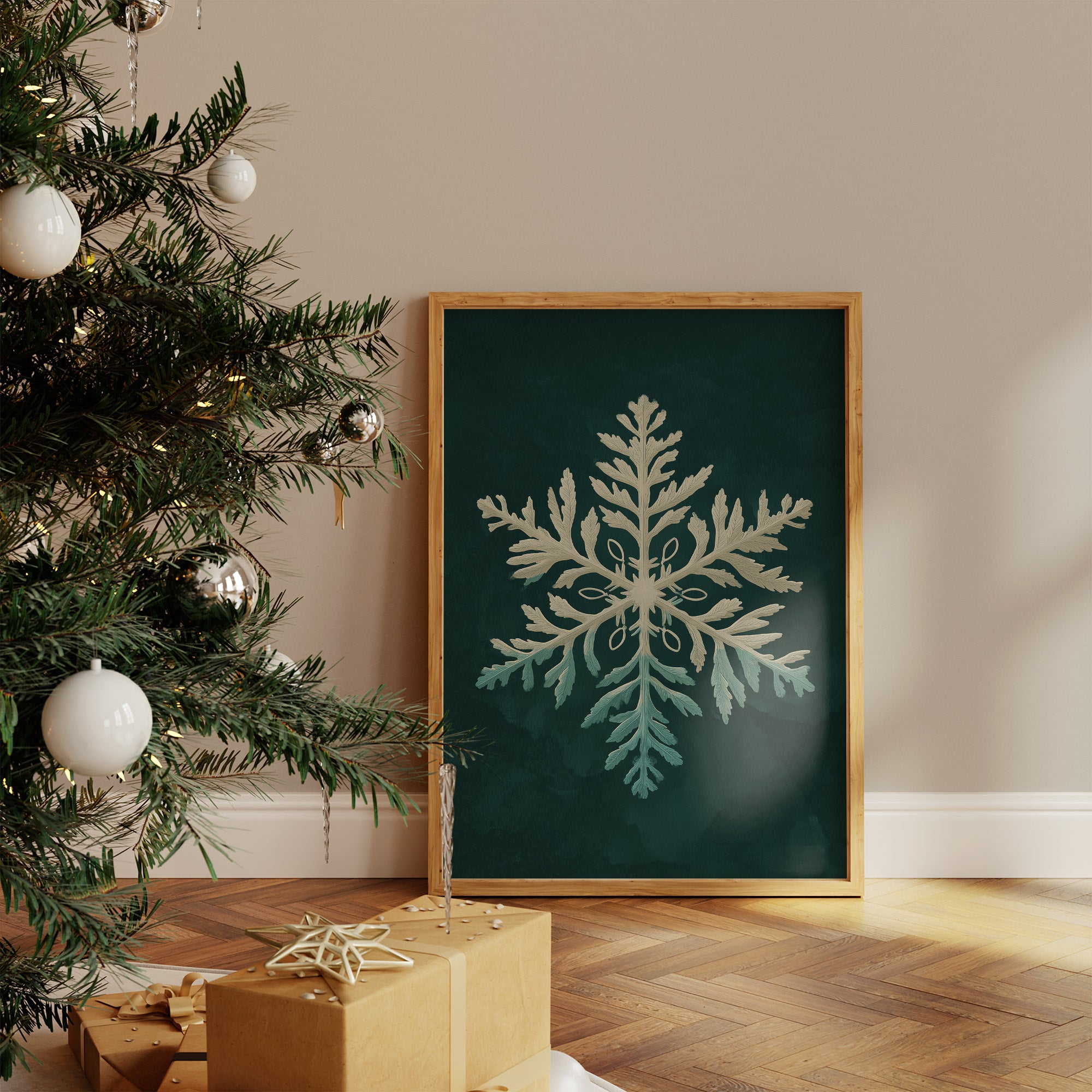 Frost Ferns Bloom On Emerald