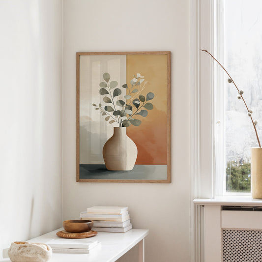 Eucalyptus Stems Find Morning Stillness