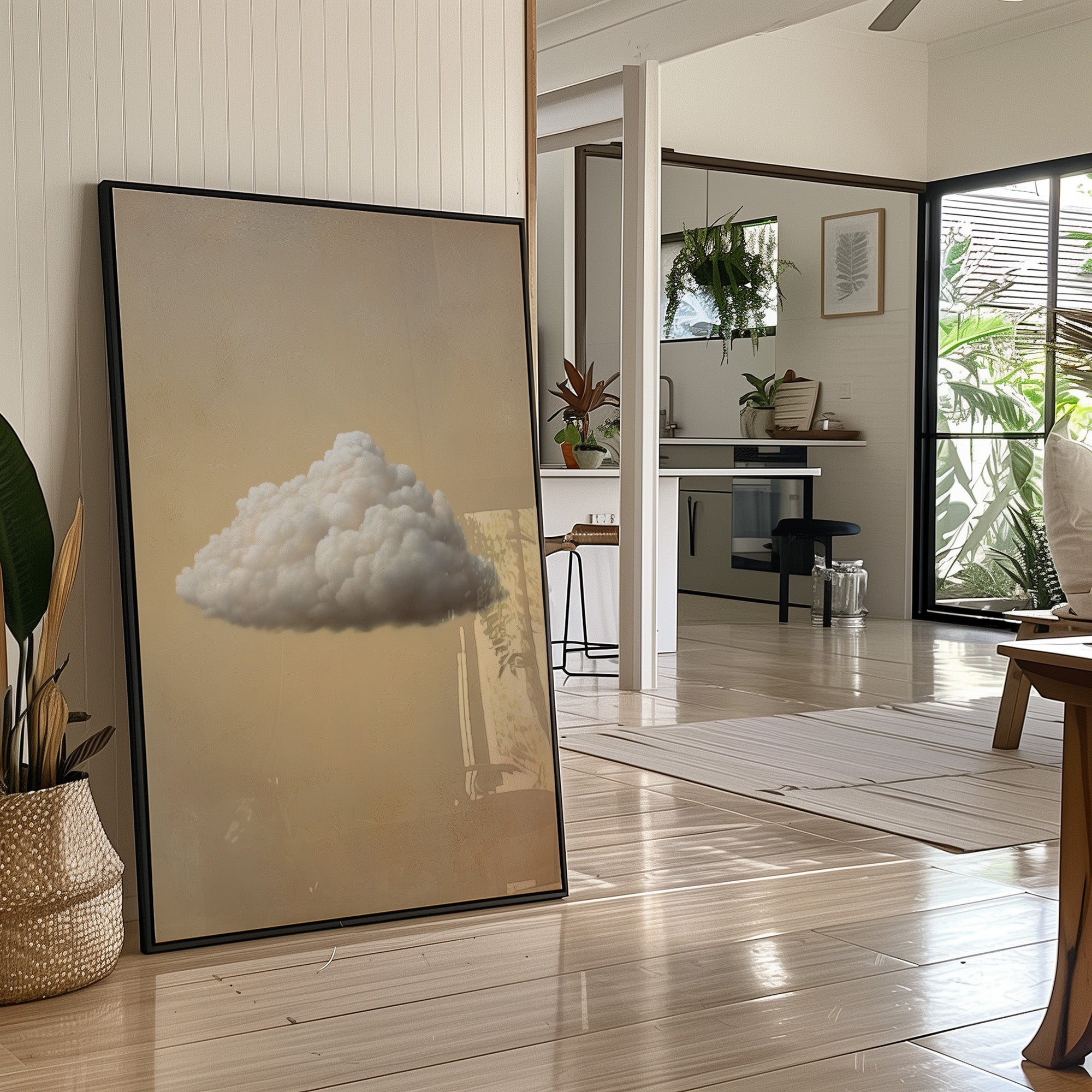 Solitary Cloud Finds Library Peace