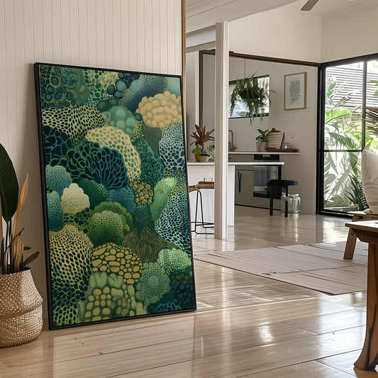 Ocean Forest Blooms In Jade