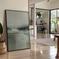 Misty Lake Finds Morning Silence