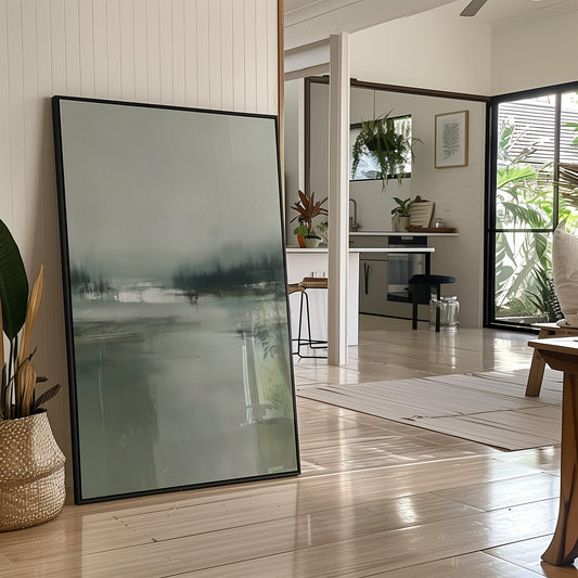 Misty Lake Finds Morning Silence