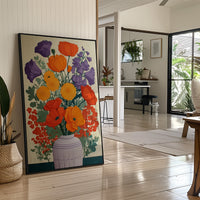 Summer Blooms Dance In Clay Vase