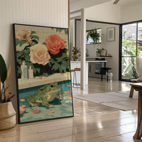 Frog Prince Meets Garden Peonies