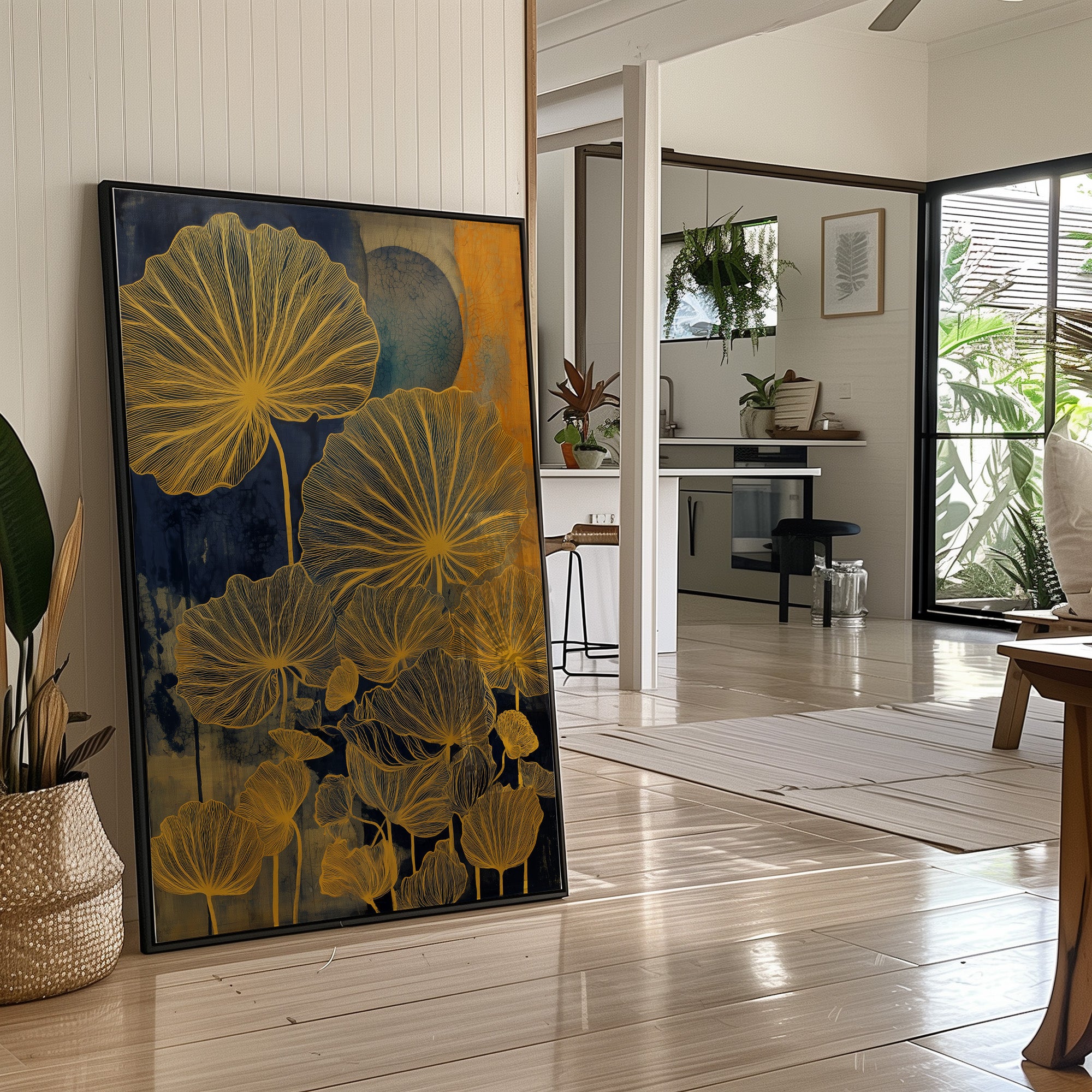 Golden Petals Paint Midnight Gardens