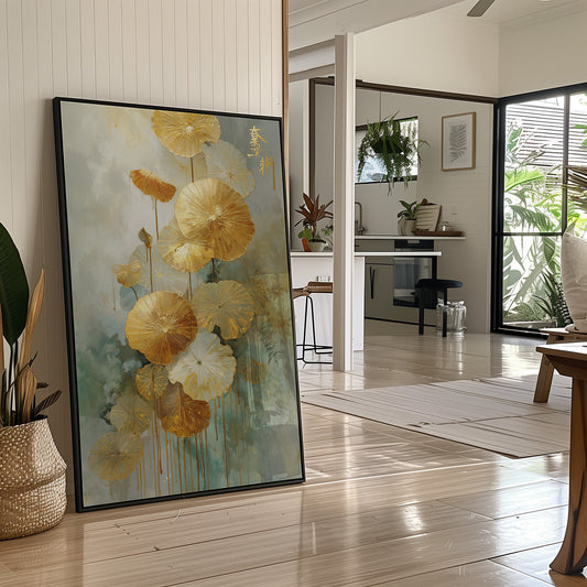 Golden Lotus Dance In Jade Mist