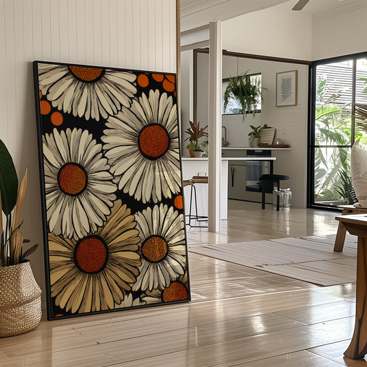 Daisies Dance In Copper Light