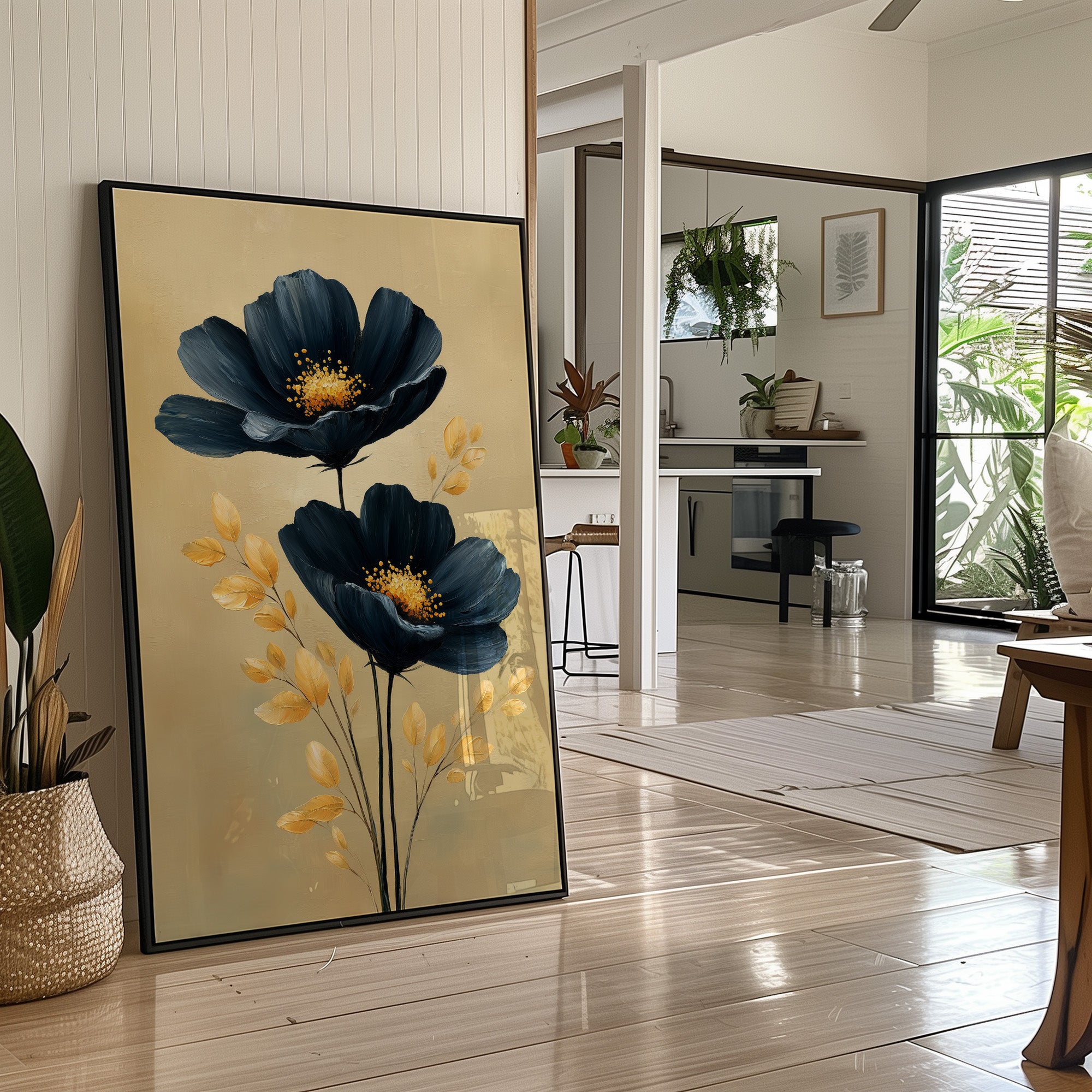 Midnight Blooms Against Golden Dawn