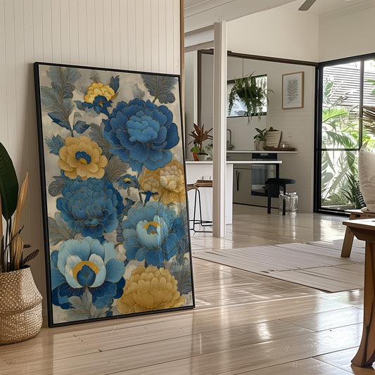 Blue Peonies Paint Golden Afternoons