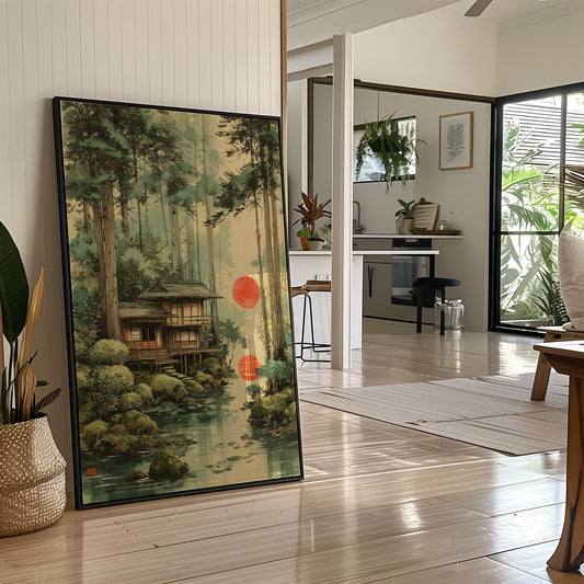 Forest Cabin Greets Twin Suns