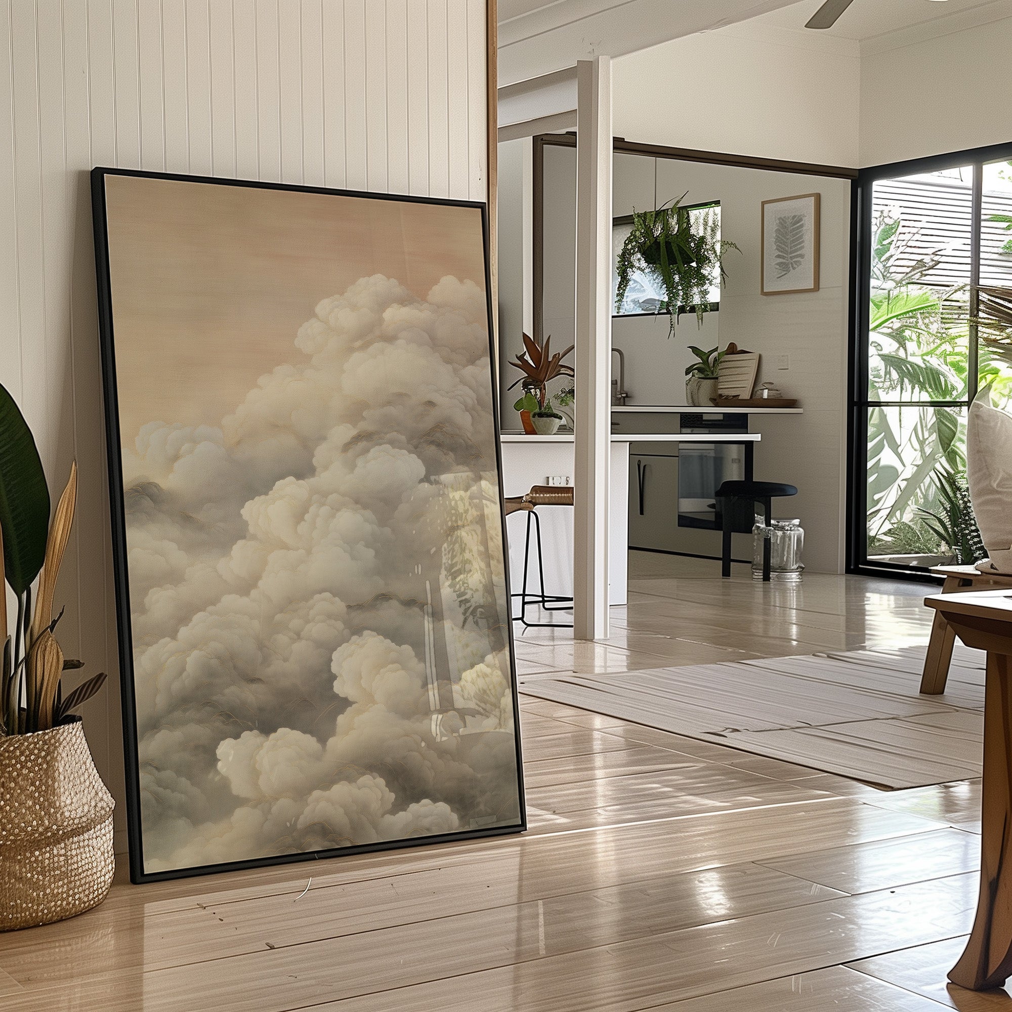 Clouds Rest Against Library Windows