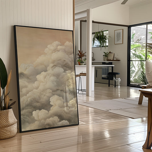 Clouds Rest Against Library Windows