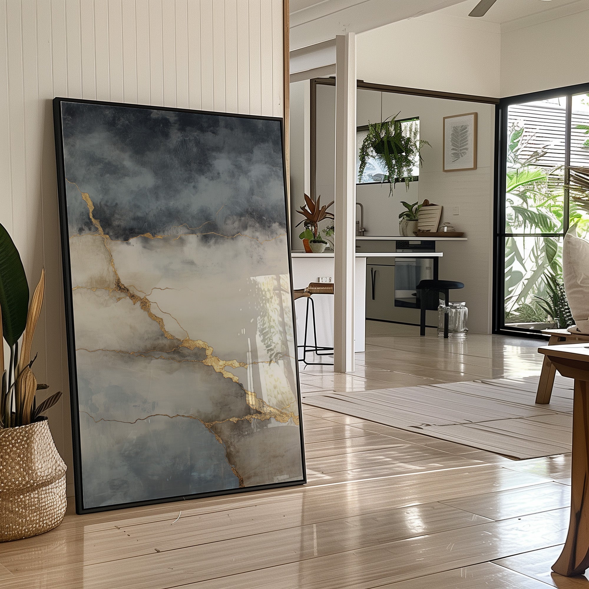 Storm Clouds Break With Golden Light