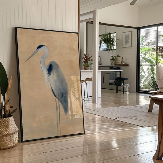 Blue Heron's Morning Meditation Scene