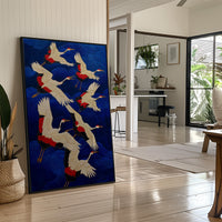 Cranes Paint The Midnight Sky