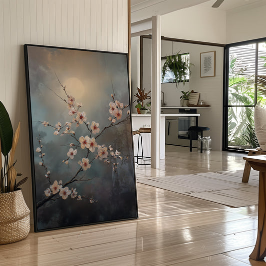 Cherry Blossoms Pierce Storm Clouds