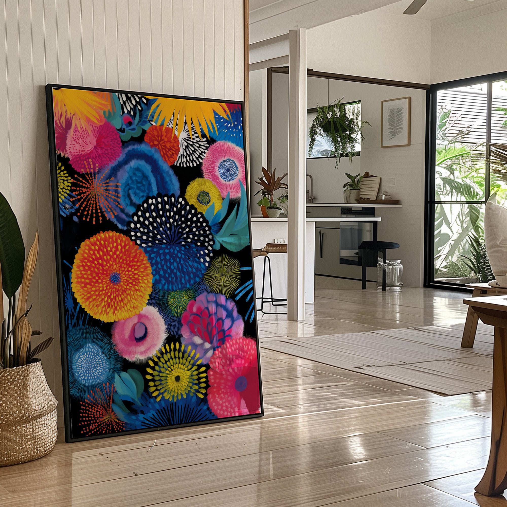 Tropical Blooms Dance At Midnight