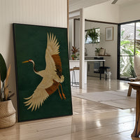 Noble Wings Against Emerald Depths