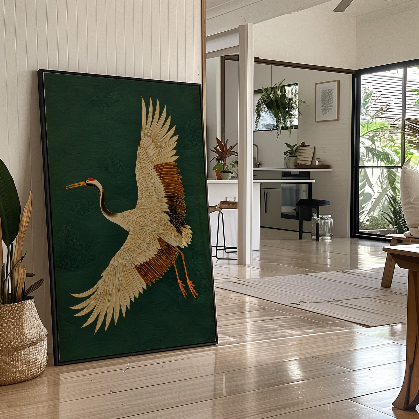 Noble Wings Against Emerald Depths