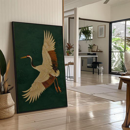 Noble Wings Against Emerald Depths