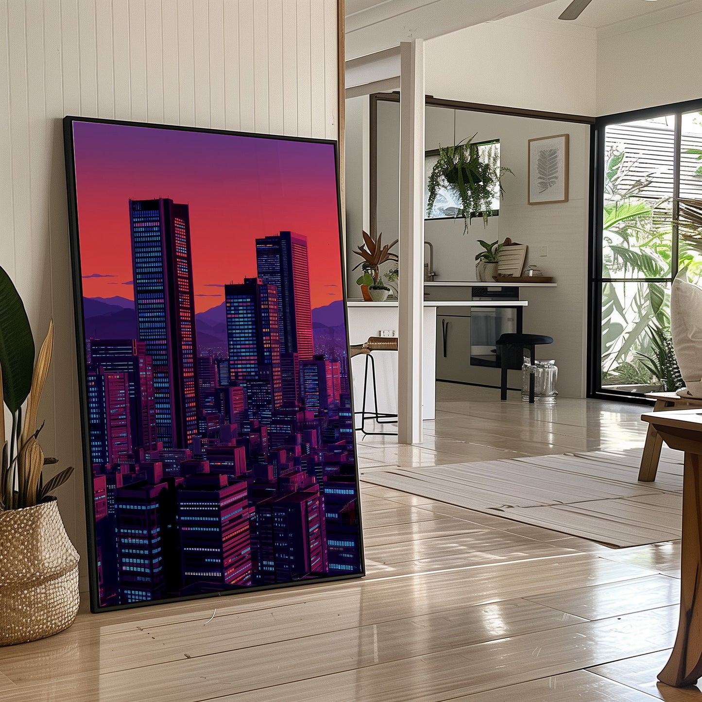 Neon Towers Paint Twilight Dreams