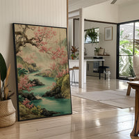 Cherry Blossoms Paint River's Journey