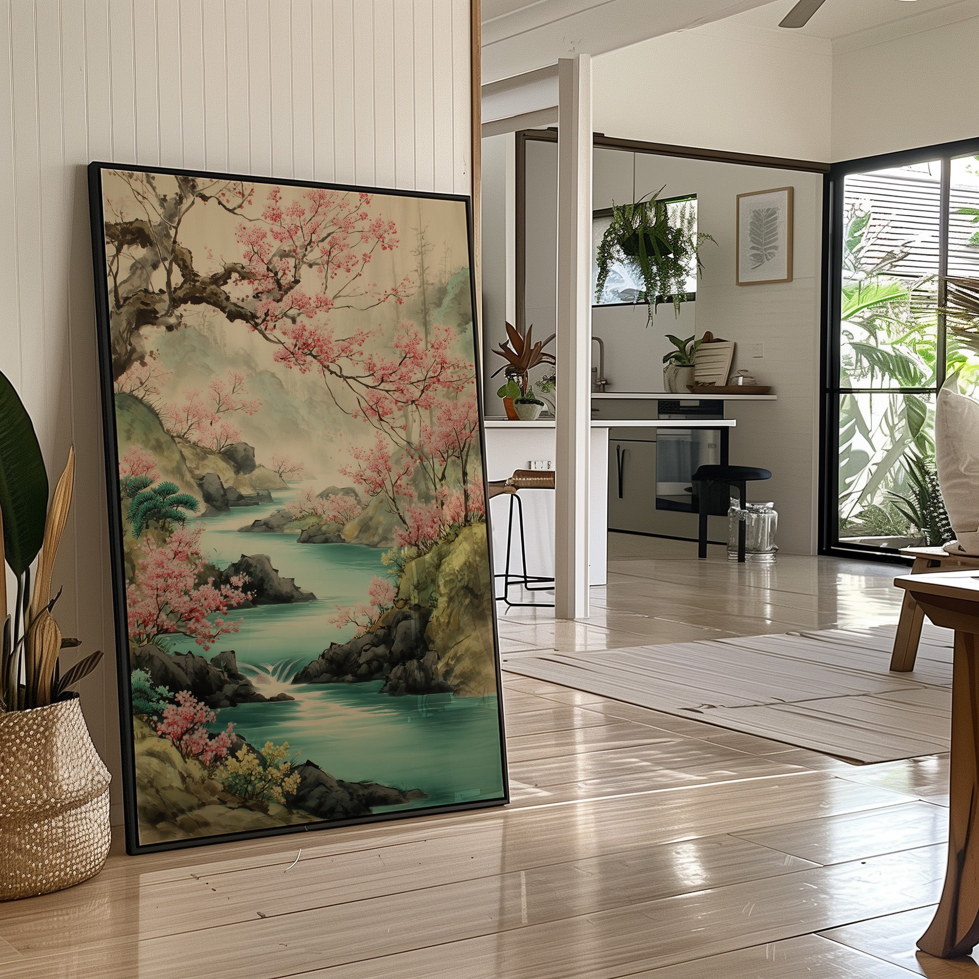 Cherry Blossoms Paint River's Journey