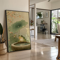 Lotus Rain Brings Frog's Delight